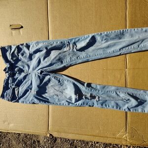 Stylish Light Blue Distressed Jeans